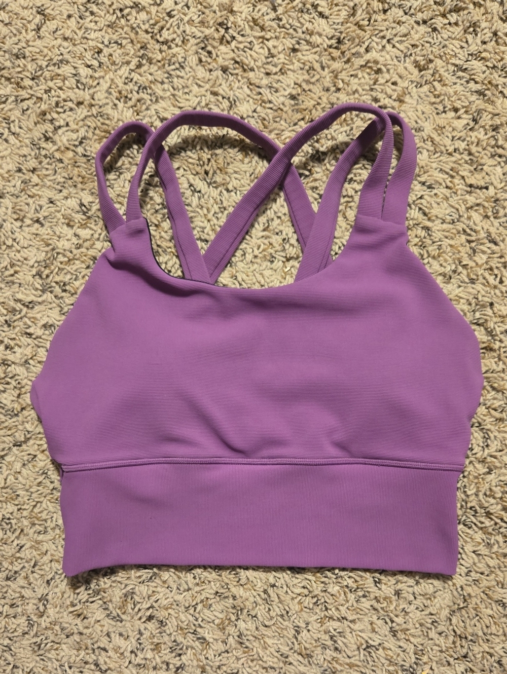 Senita Athletics Purple Longline Sports Bra